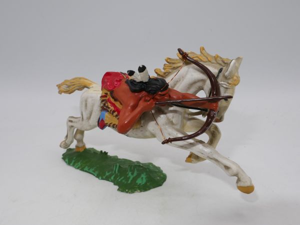 Elastolin 7 cm Indianer seitlich am Pferd, Nr. 6847