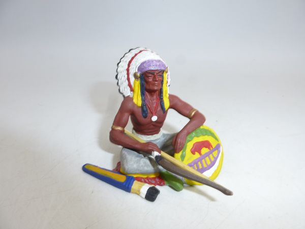 Preiser 7 cm Chief sitting with bow, No. 6839 - brand new
