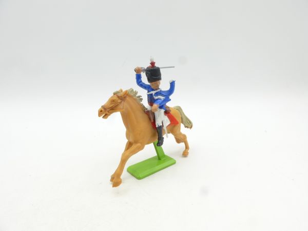 Britains Deetail Waterloo soldier riding lunging with sabre