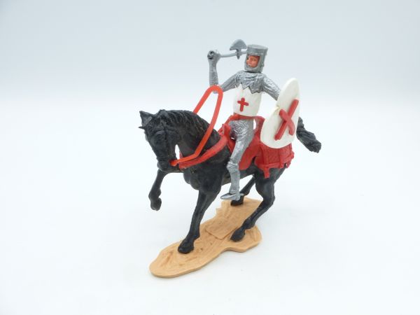 Cherilea Toys Crusader riding with battle axe + shield