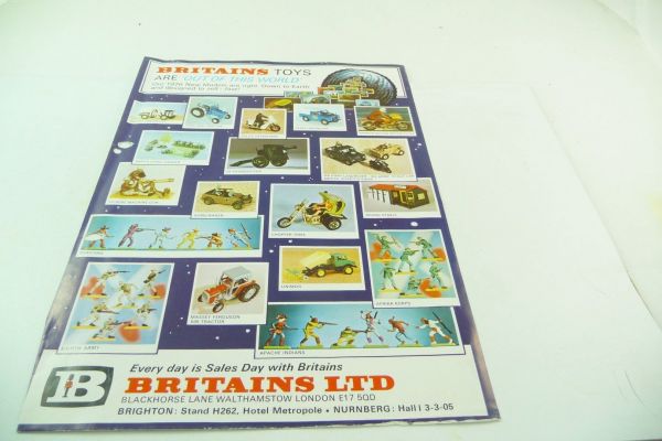 Britains Toys Are "OUT OF THIS WORLD", 1976 Advertising leaflet DIN A4, punched