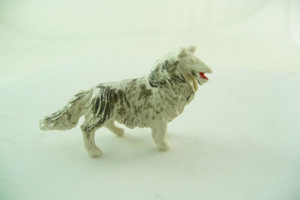 Timpo Toys Hirtenhund, seltenes weiß - frühe Ausführung