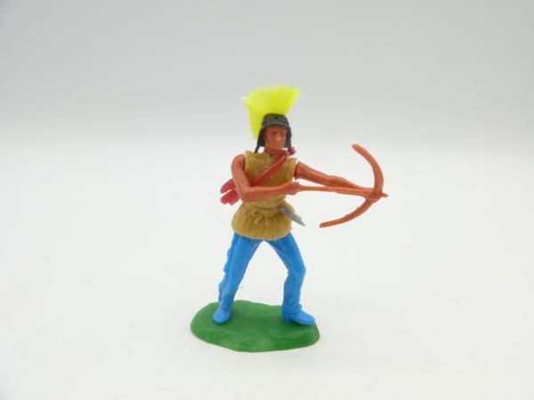 Elastolin 5,4 cm Iroquois Standing, archer with quiver, bow + tomahawk