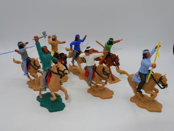 Timpo Toys Apachen reitend (7 Figuren) - toller Satz