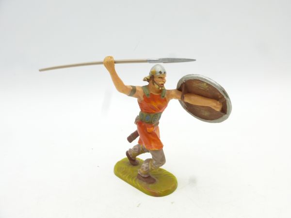 Elastolin 7 cm Viking attacking with spear, No. 8508, painting 2