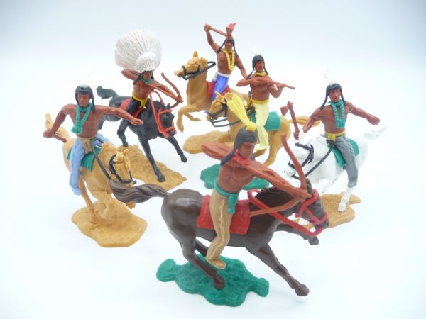 Timpo Toys 6 riding Indians incl. chief