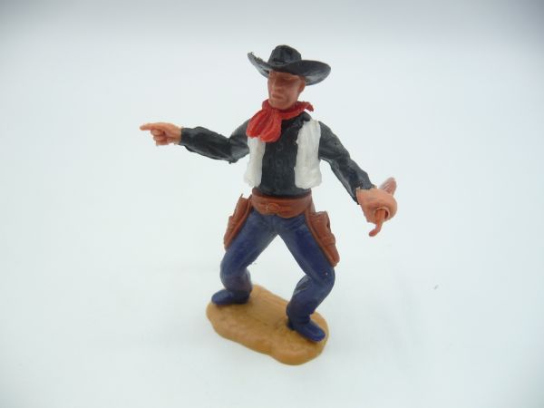 Timpo Toys Cowboy 2nd version standing with rifle, pointing