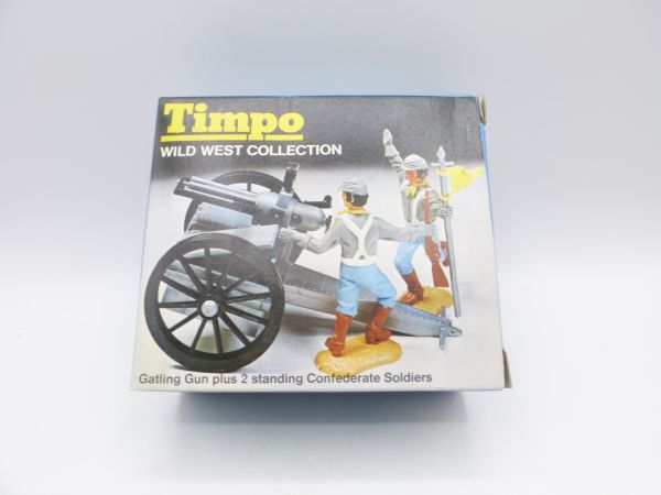 Timpo Toys Minibox Gatling Gun + Südstaatler, Ref. Nr. 759