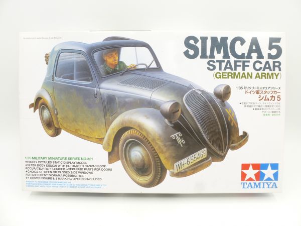 TAMIYA 1:35 "Simca 5 Staff Car" German Army, No. 35321 - orig. packaging
