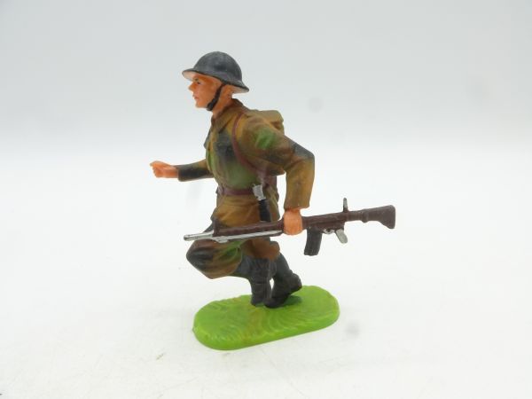 Elastolin 7 cm Swiss army, soldier kneeling, shooting with SG