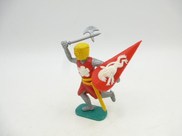 Timpo Toys Medieval knight red/yellow running with battle axe