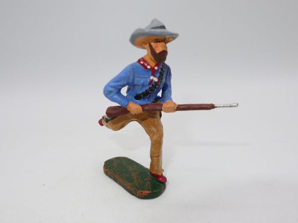 Elastolin Masse Cowboy laufend mit Gewehr - Vorkrieg, unbespielt
