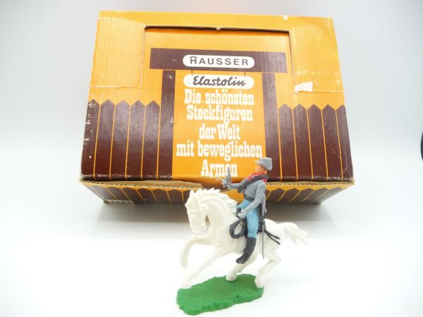 Elastolin 5,4 cm Bulk box with 8 Confederate Army soldiers on horseback - figures top condition