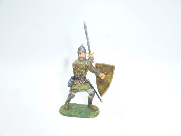 Norman standing, sword in front of body + shield