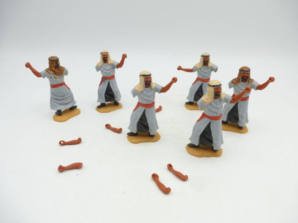 Timpo Toys 6 Araber (grau) zu Fuß - Sammlerbemalung