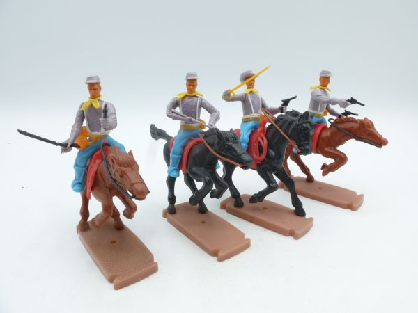 Plasty Southerner riding (4 figures) - in set