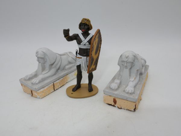 2 kleine Sphinx Figuren (ohne Wächter), passend zu King & Country