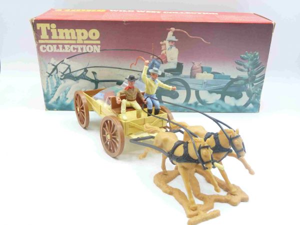 Timpo Toys Flachwagen mit Figuren 3. Version, Ref. Nr. 272 - OVP, sehr guter Zustand