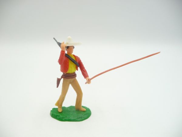 Elastolin 5,4 cm Mexican standing with whip + pistol