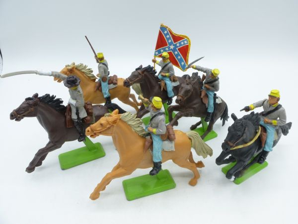 Britains Deetail ACW, Southerner on horseback (6 figures) - nice set