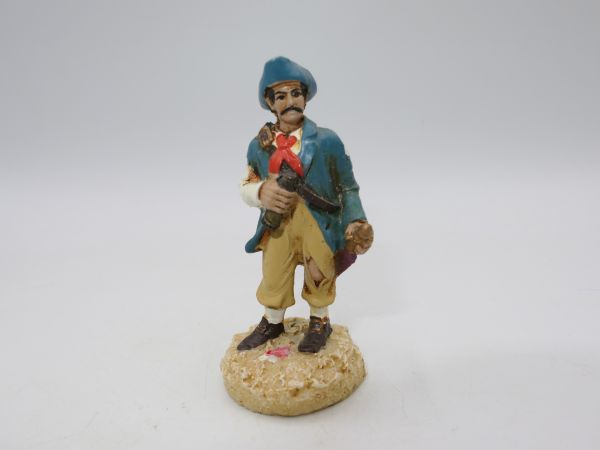 Pirate captain, blue (total height incl. base 7 cm)
