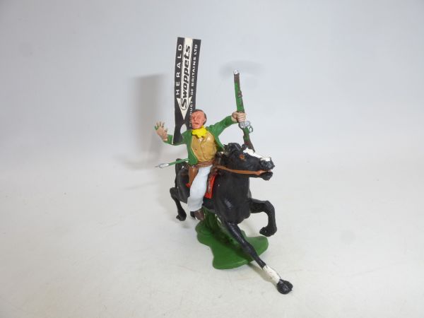 Britains Swoppets Cowboy riding hit by arrow - with original flag