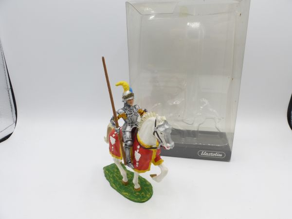 Preiser 7 cm Knight on horseback, lance high, No. 8965 - great old packaging, brand new