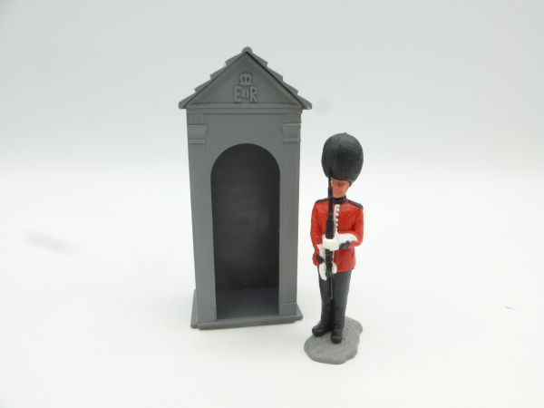 Timpo Toys Guardsman in guard house (grey)