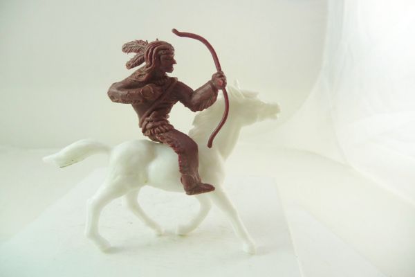 Heinerle / Domplast Indian rider with bow in left hand, dark-brown