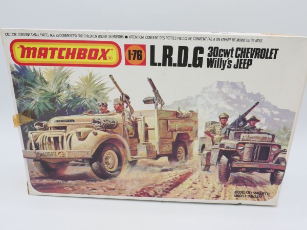 Matchbox 1:76 L.R.D.G 30 cwt Chevrolet Willy's Jeep, Nr. PK-173 - OVP, am Guss