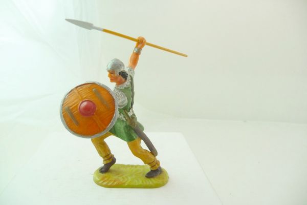 Elastolin 7 cm Ougen Norman striking / throwing spear, No. 8841, green