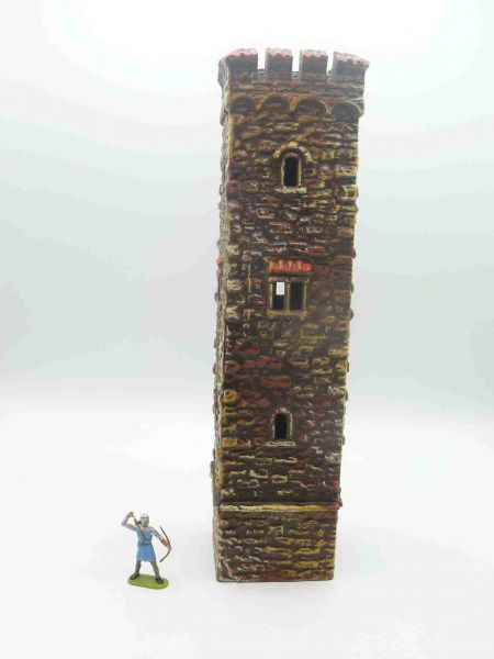 Elastolin Eckturm für "Braune Burg" Nr. 9747 - ohne Figur, sehr guter Zustand