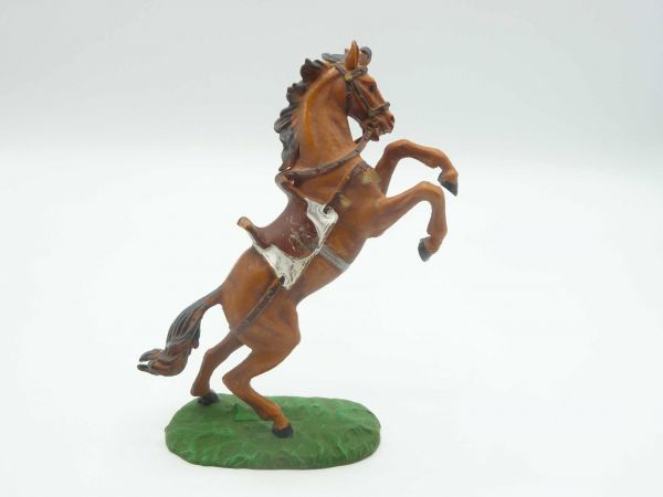 Elastolin 7 cm Aufsteigendes Pferd, braun für Römer oder Normannen