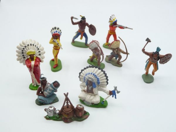 Britains Swoppets Bundle of Indians + accessories (10 parts) - great figures