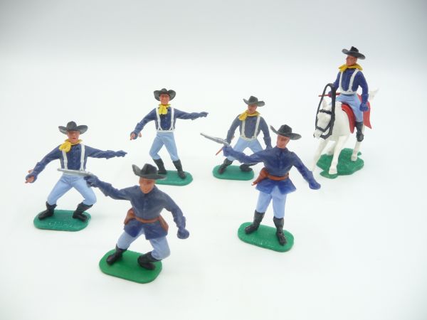 Timpo Toys Set of Union Army soldiers 1st version(1 rider, 5 foot figures)