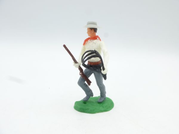 Elastolin 5,4 cm Cowboy stehend mit Gewehr + Lasso