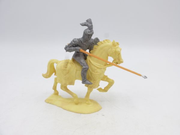 Elastolin 4 cm (Rohling) Ritter zu Pferd, Lanze gesenkt