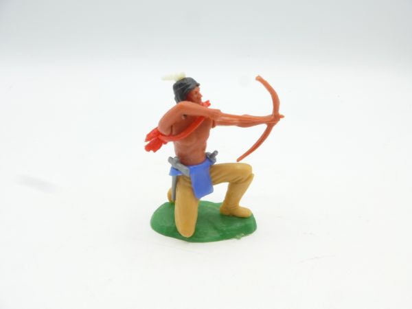 Elastolin 5,4 cm Indian kneeling, firing a bow - top condition