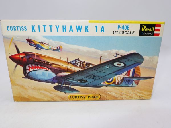Revell Curtiss Kittyhawk 1A, Nr. P-40E - OVP (Altbox), am Guss