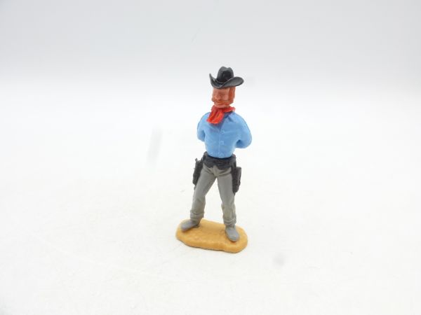 Timpo Toys Cowboy with hands tied behind his back (light blue)