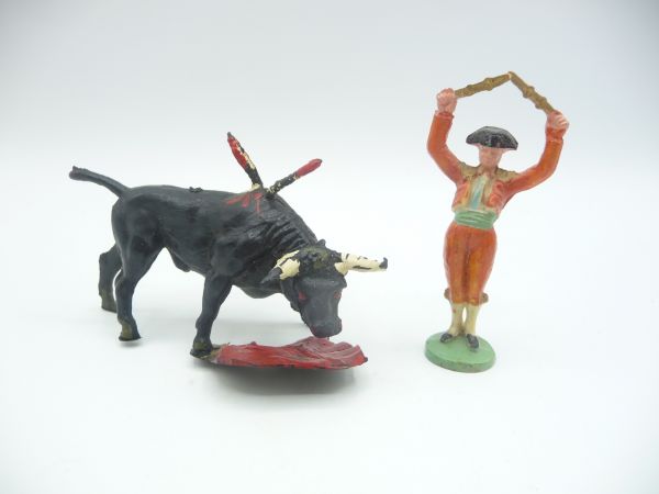 Torero with bull (figure 6 cm) - nice set
