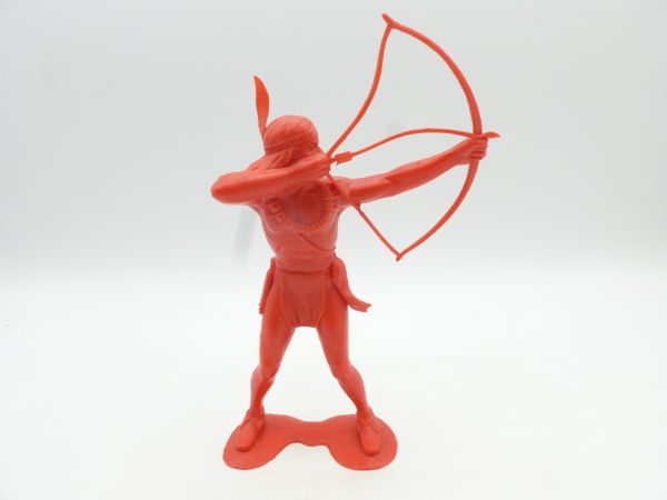 Marx (blank) Indian standing with bow + arrow, red (14 cm)