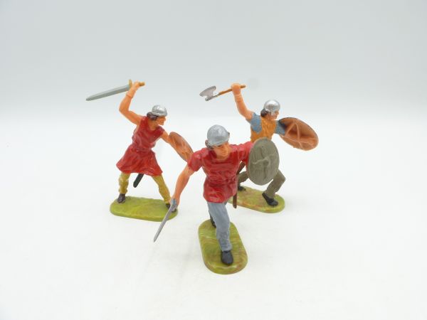 Elastolin 7 cm Set of Normans (3 figures)