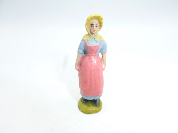 Elastolin Masse Frau mit Schürzenkleid + Haube (Höhe 4,8 cm)