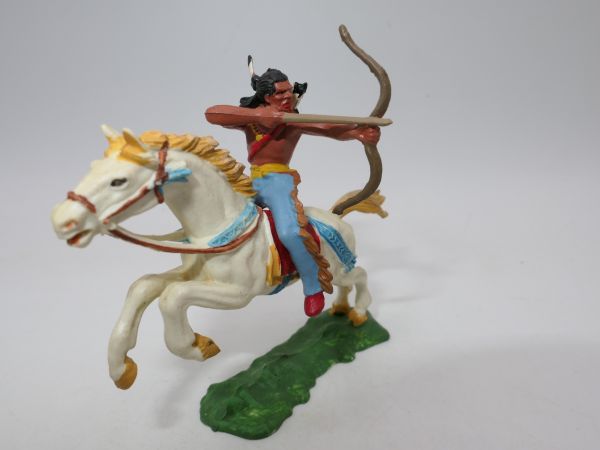Elastolin 4 cm Indianer zu Pferd, Bogen seitlich, Nr. 6850
