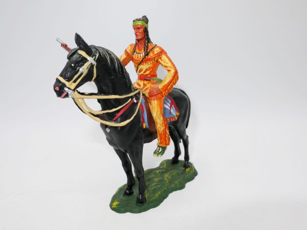 Elastolin 7 cm Winnetou zu Pferd, Nr. 7551, Bem. 2 - tolle Figur, nichts geklebt
