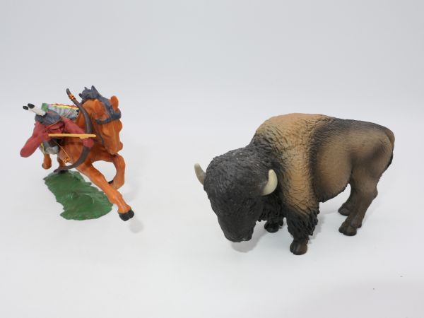 Büffel stehend (OHNE Indianer) - toll passend zu 7 cm Serien