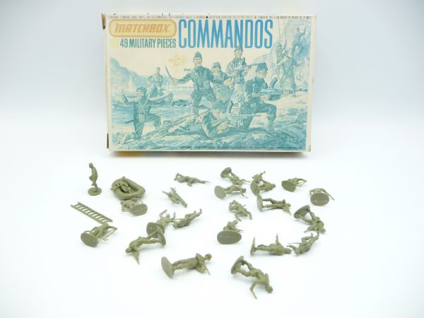 Matchbox 1:72 Commandos, P5006 (25 Teile) - OVP, ausgeblichen + mit Lagerspuren