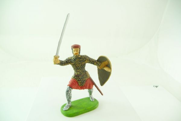 Preiser 7 cm Bayeux Norman holding up sword - brand new