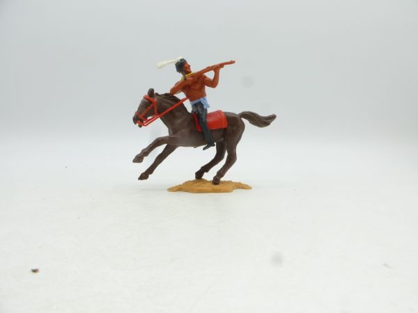 Timpo Toys Indian 2nd version riding, shooting rifle